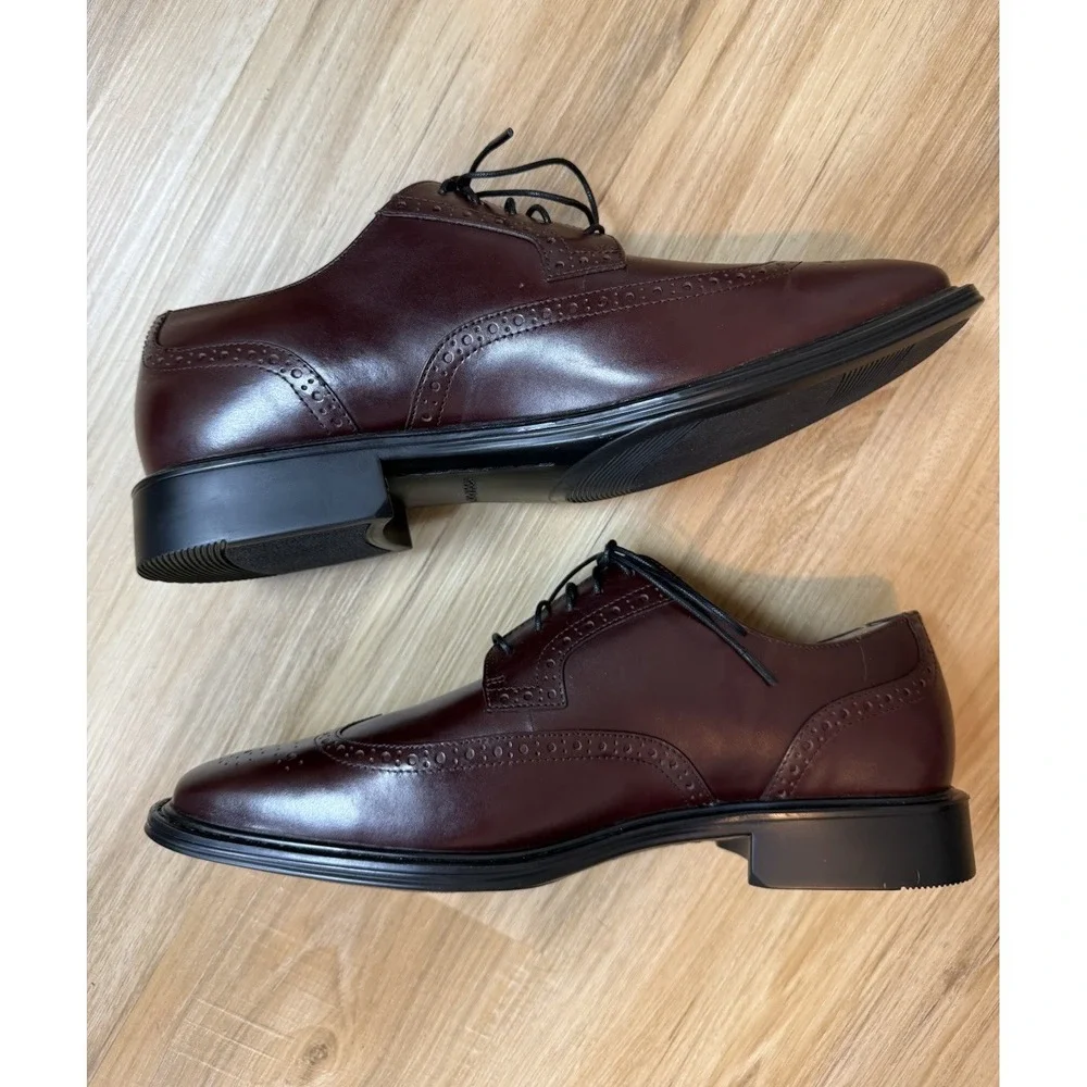 Vintage Y2K Rockport DresSports Mens Burgundy Leather Wingtip Oxford Shoes 10W